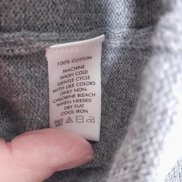 Calvin Klein Raglan Sleeved Sweater L Gray 411 - Picture 4 of 4